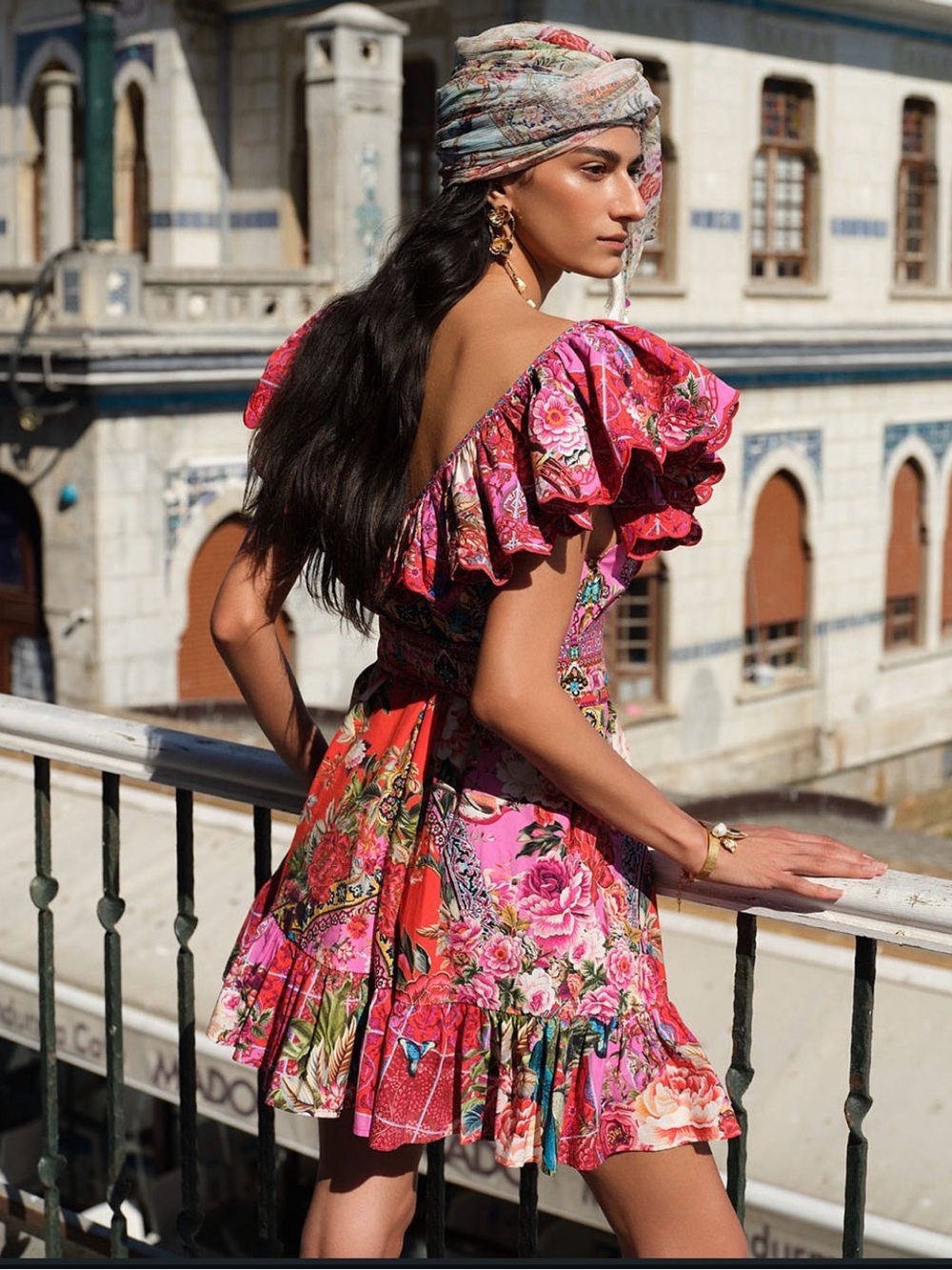 Camilla Heirloom Empire Frill-Neck Mini Dress - Picture 4 of 11